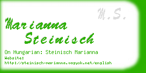 marianna steinisch business card